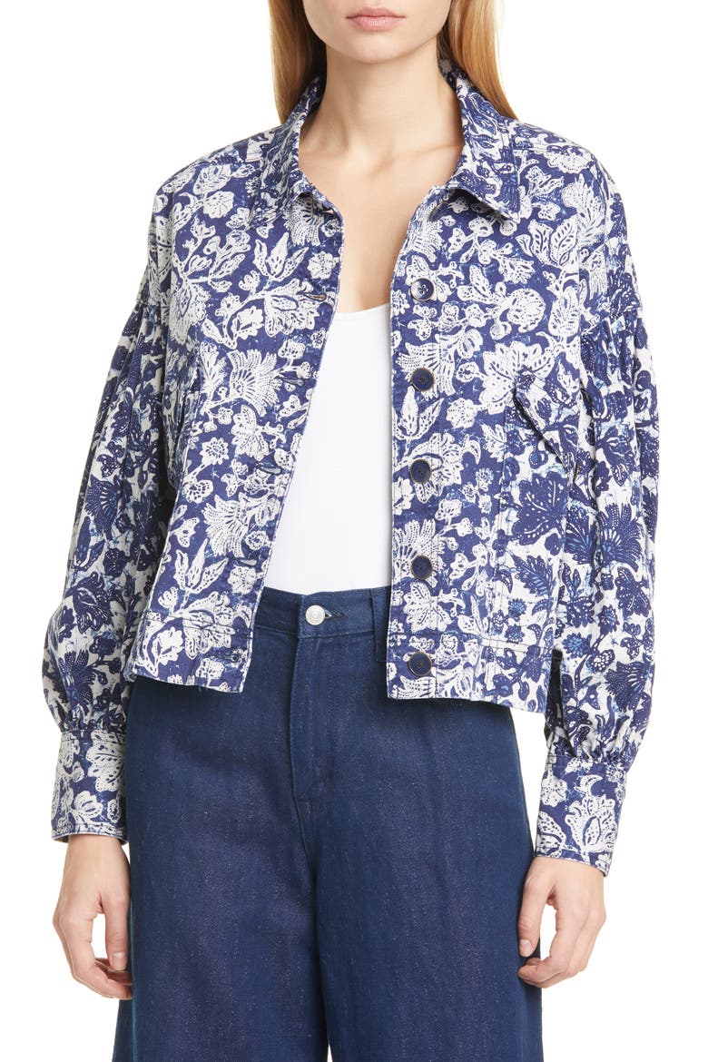 Griffin Floral Denim Jacket, Main, color, FLORAL PATCHWORK