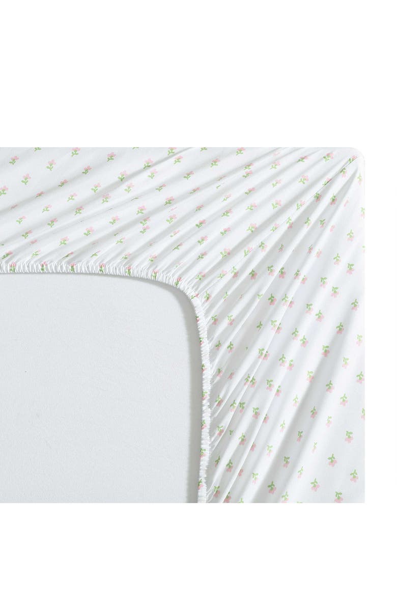 Laura Ashley Violet Print Microfiber Sheet Set, Alternate, color, Lt-Pastel Green