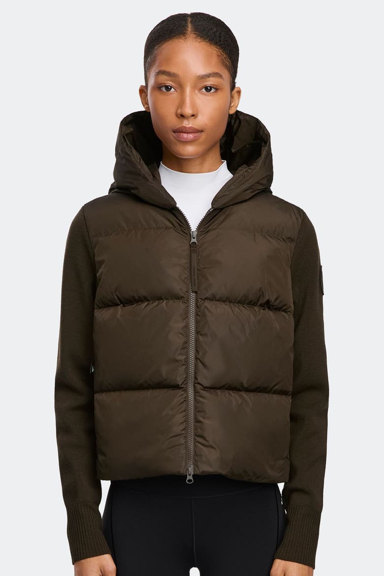 HyBridge® Wide Quilt Knit Hoodie Tonal Disc, Alternate, color, Terra