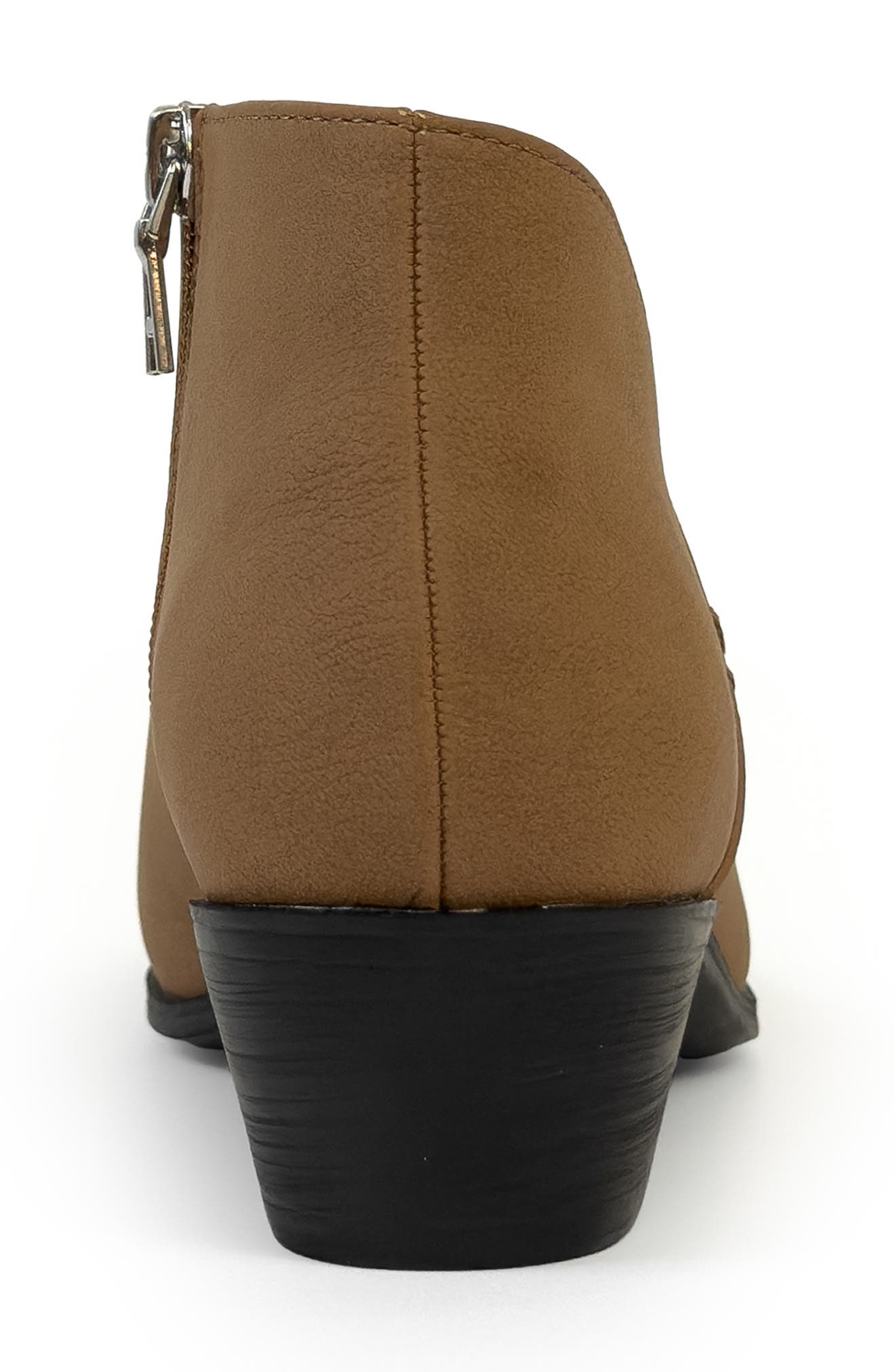 Cayu Almond toe Bootie, Alternate, color, TAN FX TUMBLED NUBUCK