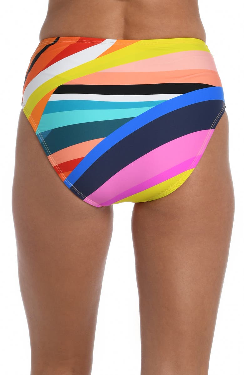 La Blanca Sunscape V-Front High Waist Bikini Bottoms, Alternate, color,