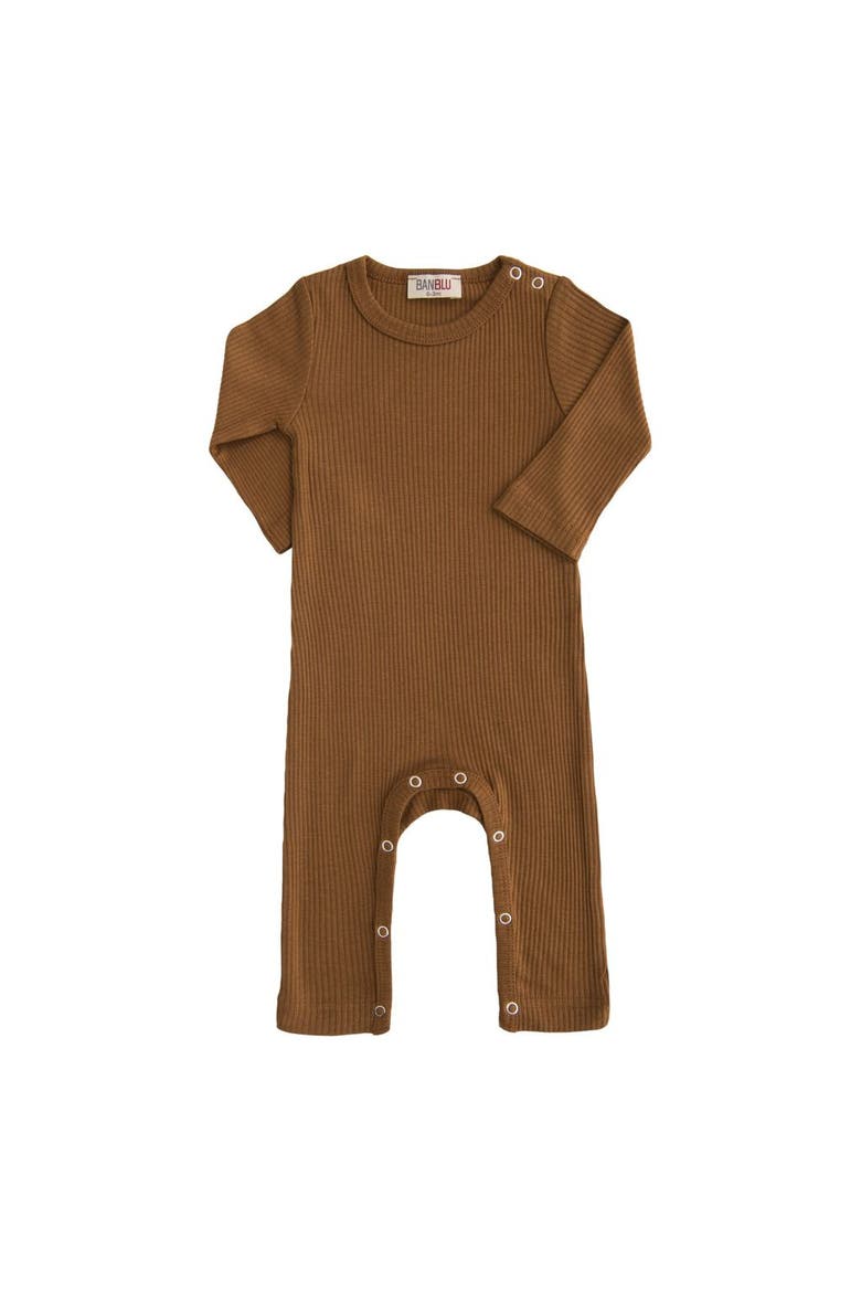 Long Sleeved Modal Romper, Alternate, color, Brown