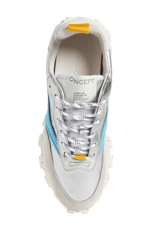 Oncept Osaka Lug Sole Sneaker In Silver Flash