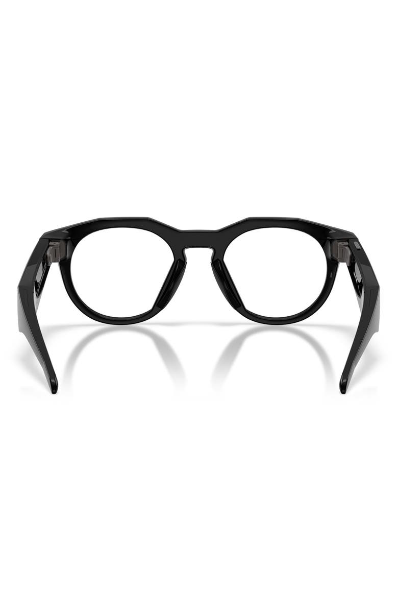 Oakley Gender Inclusive Meta HSTN 51mm Round Glasses, Alternate, color, Black / Clear