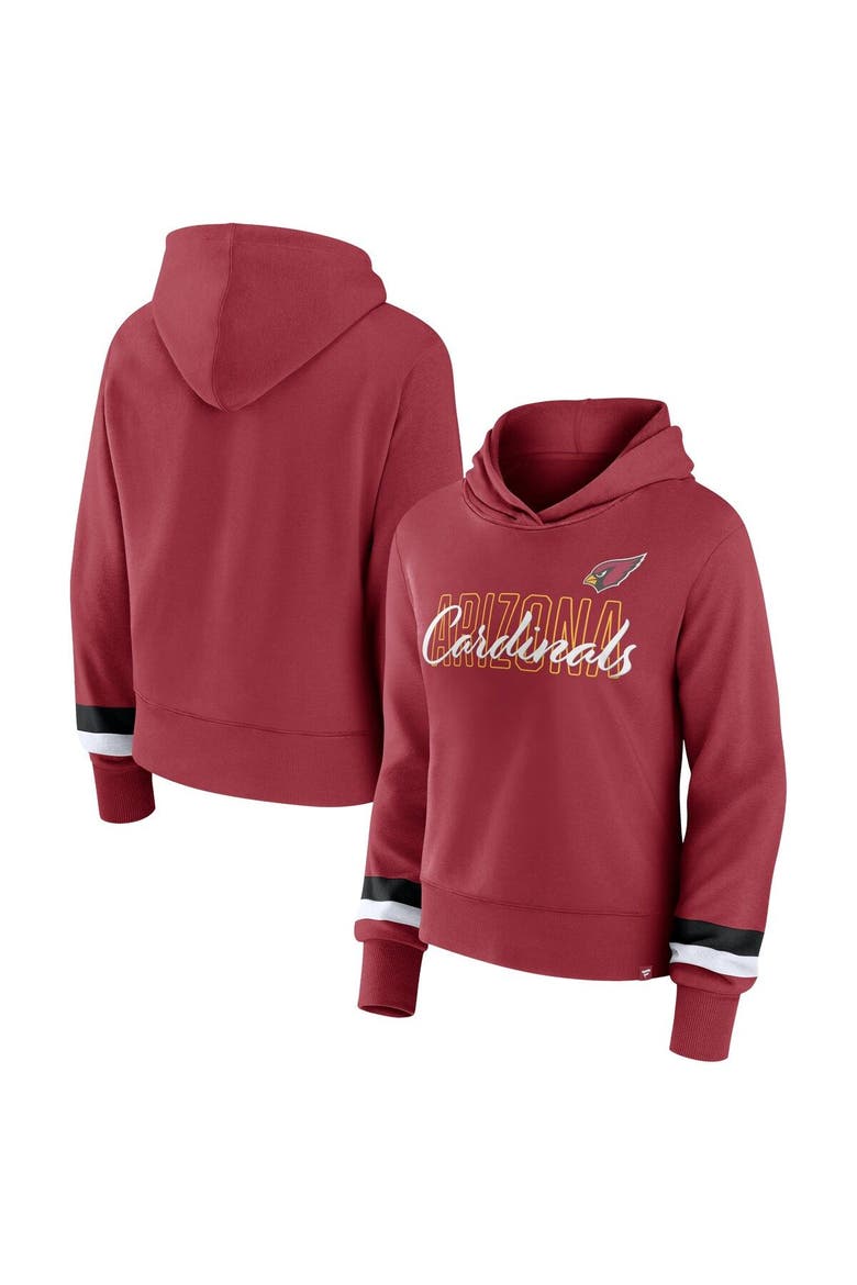 Women's Fanatics Branded  Cardinal Arizona Cardinals Over Under Pullover Hoodie, Main, color, Cardinal