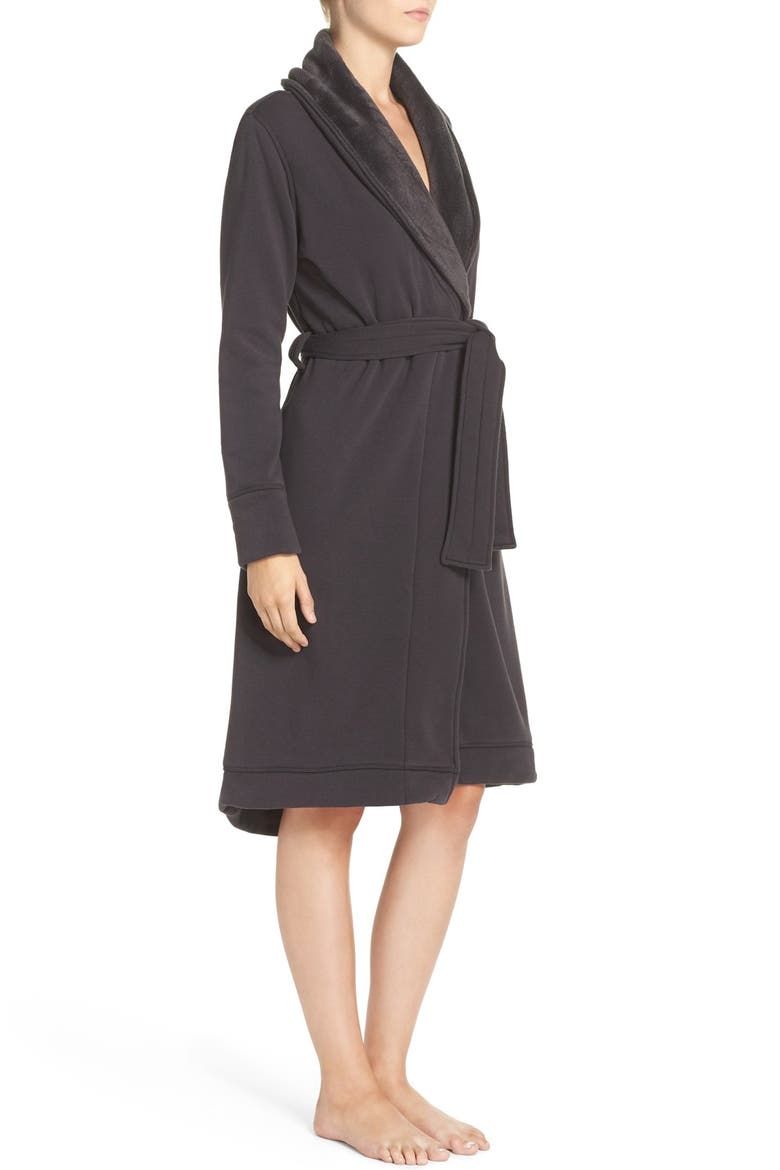 Duffield Double Knit Robe, Alternate, color, CHARCOAL