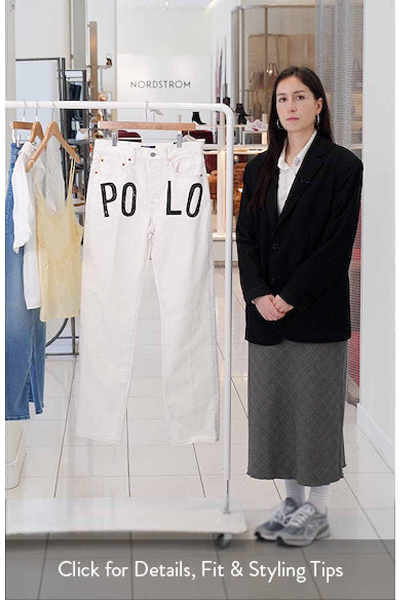 Logo Relaxed Straight Leg Jeans video