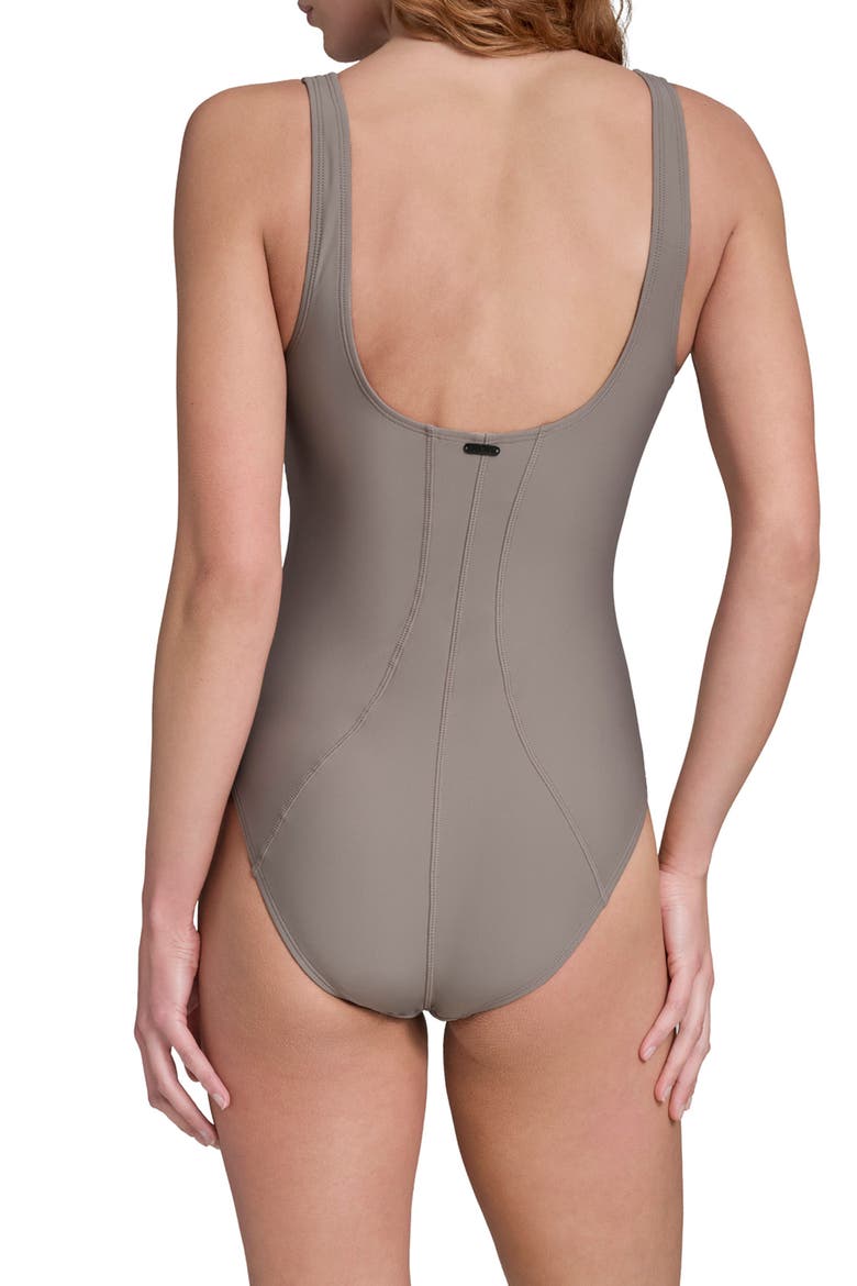 Seam Detail One-Piece Swimsuit, Alternate, color, DRIFTWOOD