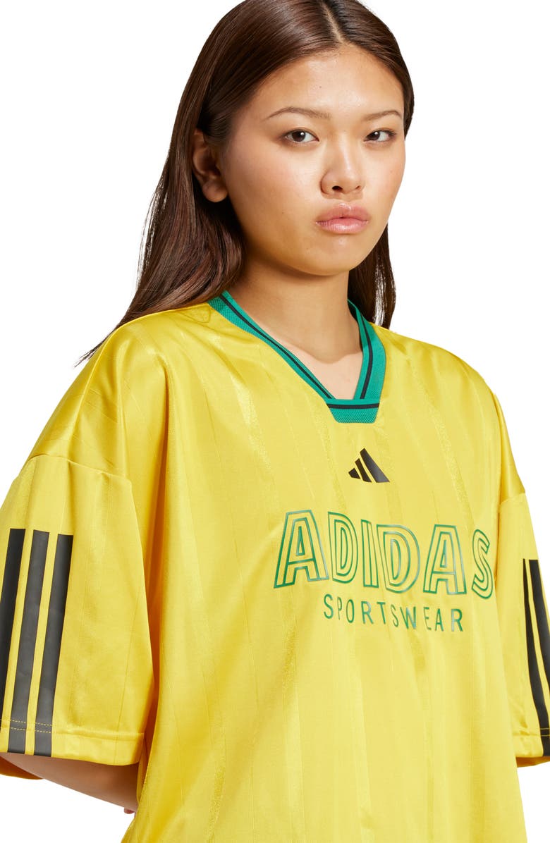 adidas Tiro Nations Pack Oversize T-Shirt, Alternate, color, Hazy Yellow/ Bold Green/ Black