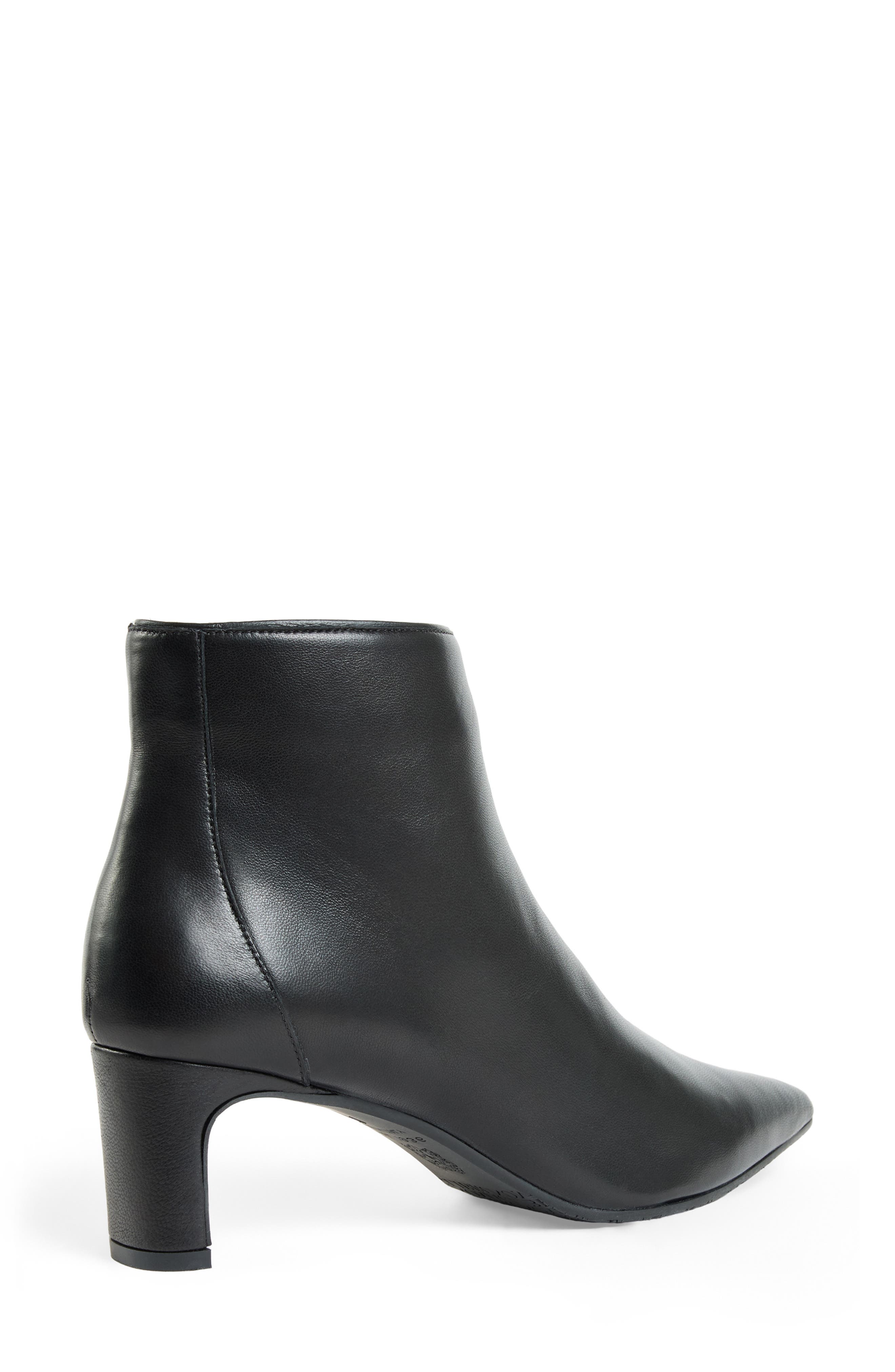 Fiama Pointed Toe Bootie, Alternate, color, BLACK LEATHER