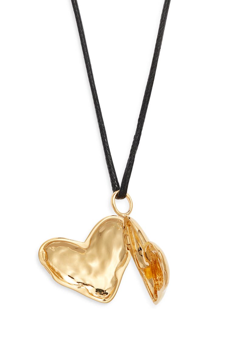 Heart Locket Cord Necklace, Alternate, color, 18K GOLD VERMEIL