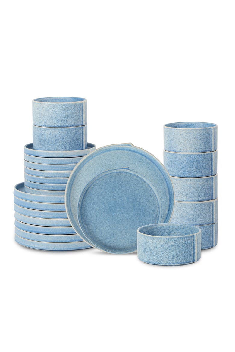 Bao Stoneware 24-Piece Dinnerware Set, Main, color, Blue