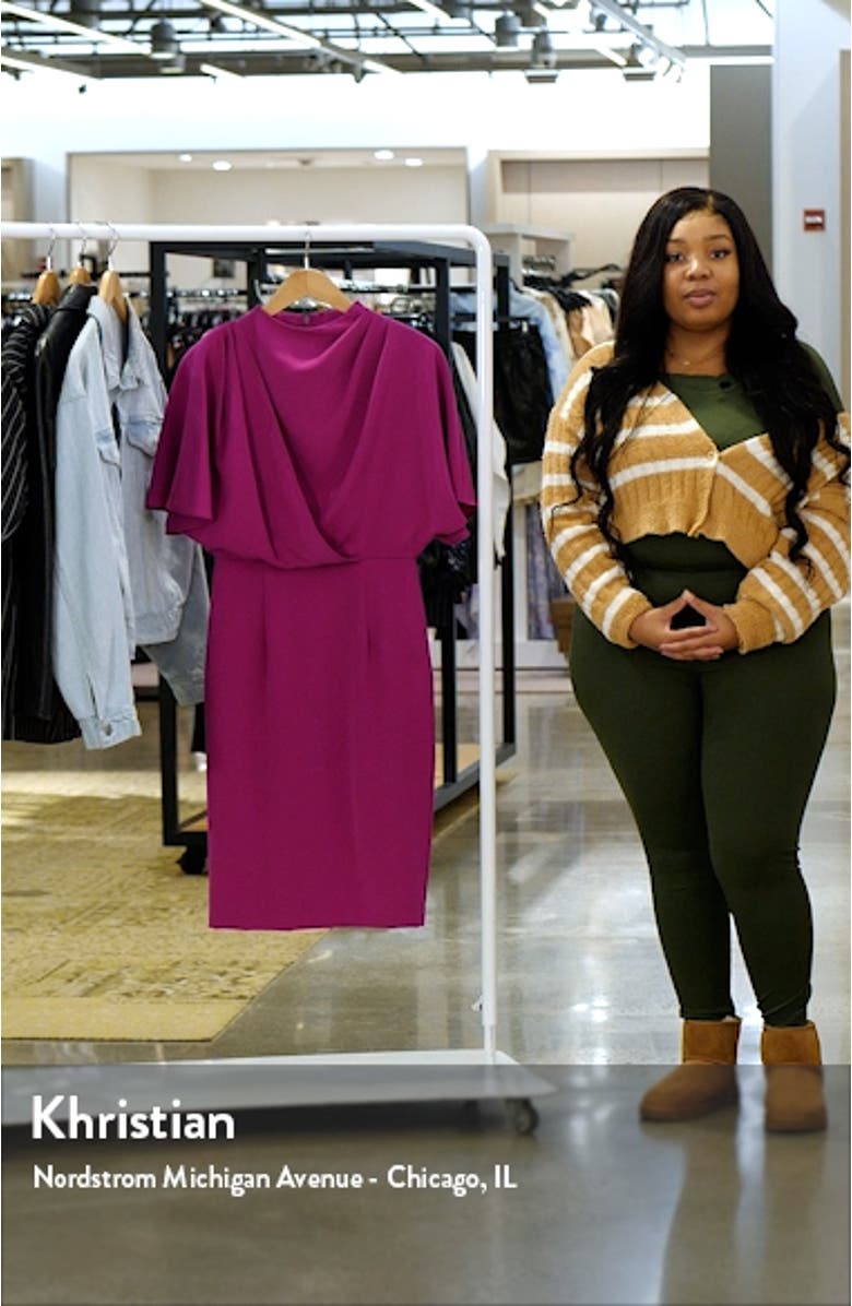 Kozia Draped Sheath Dress, sales video thumbnail