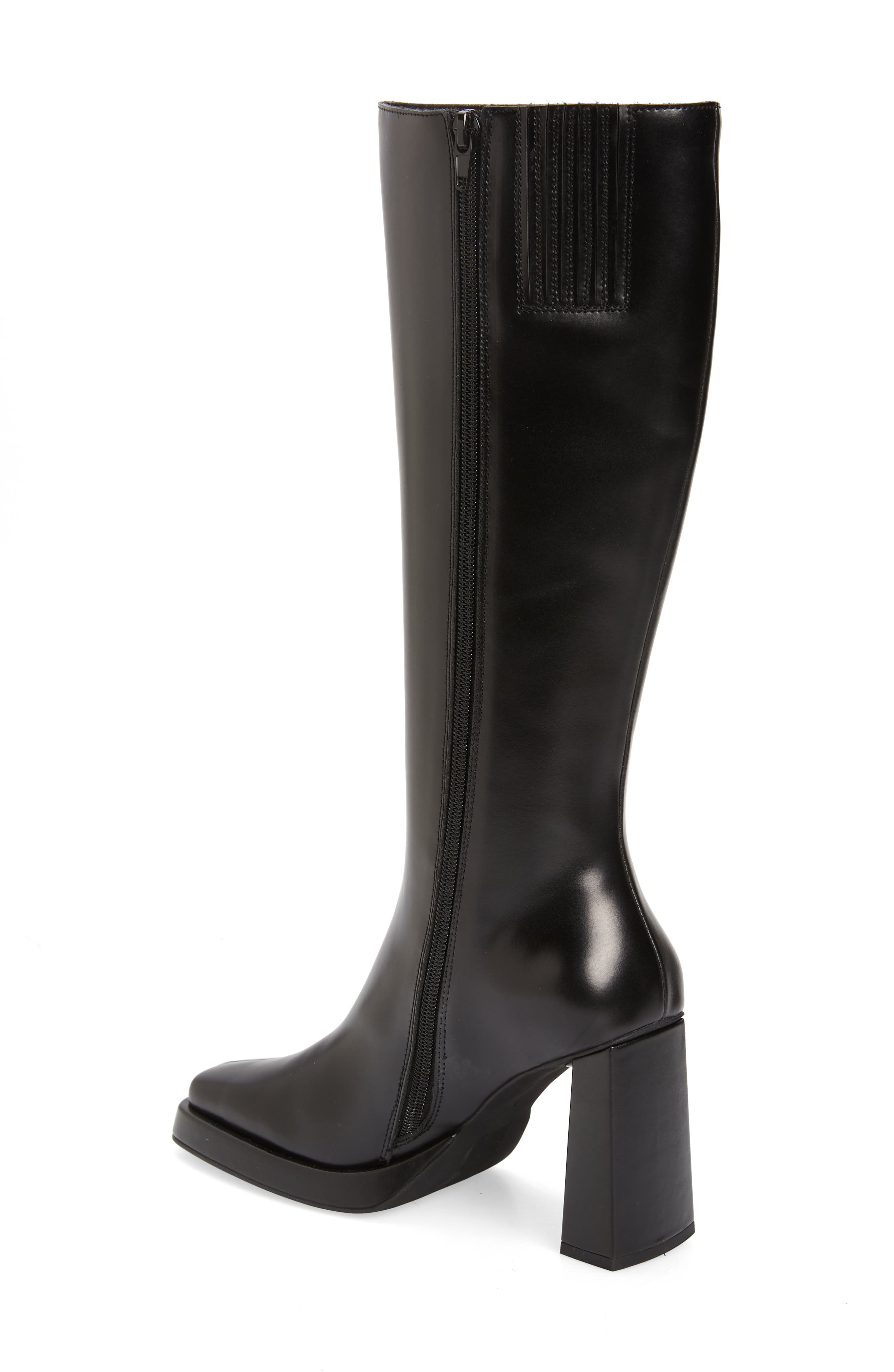 Knee High Boot, Alternate, color, BLACK SHINY