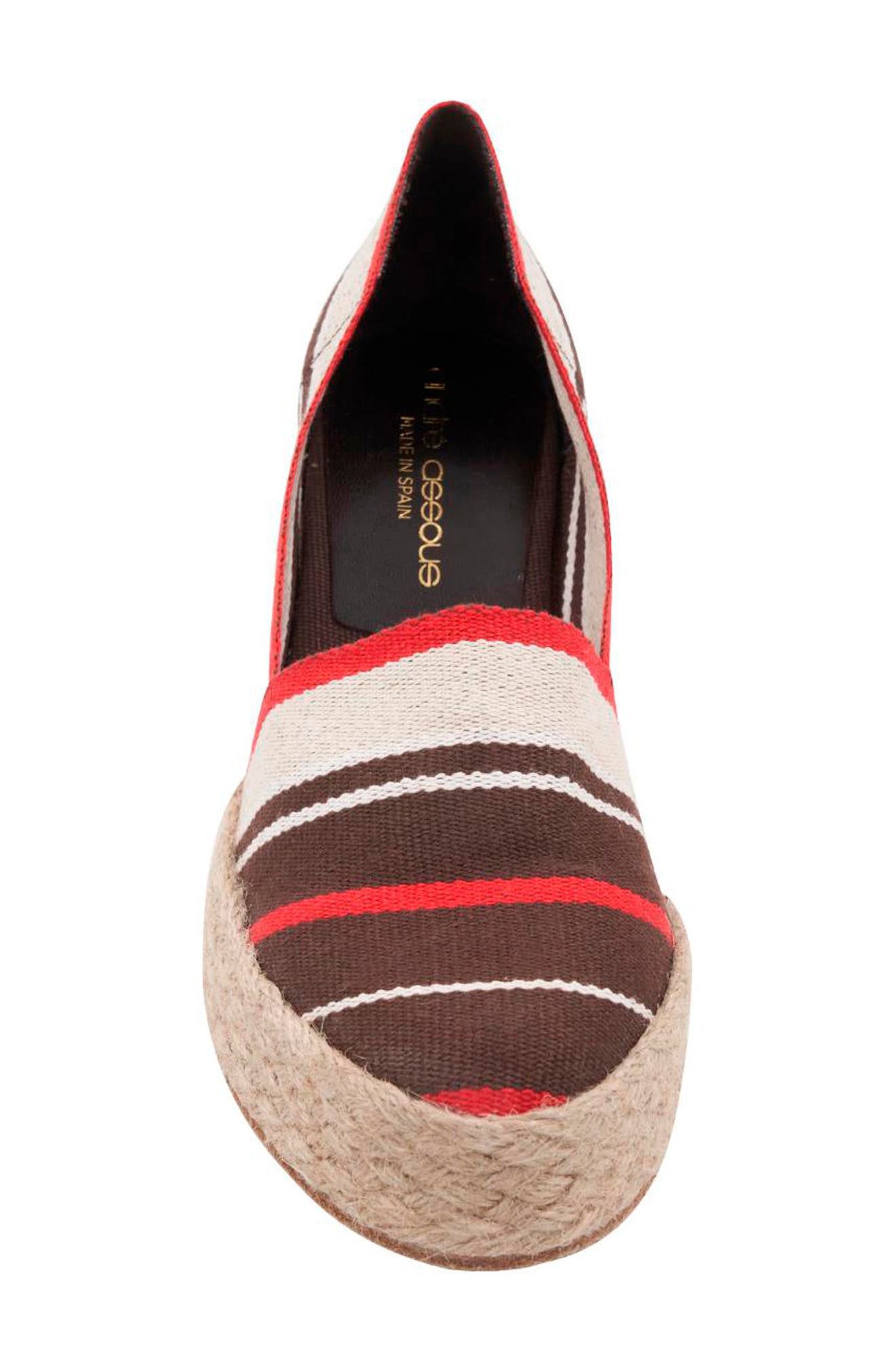 André Assous Patti Espadrille Wedge, Alternate, color, Brown Multi