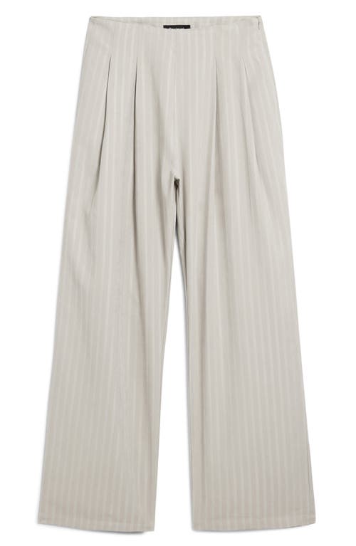 Desigual Pleat Front Wide Leg Pants In Animal Print