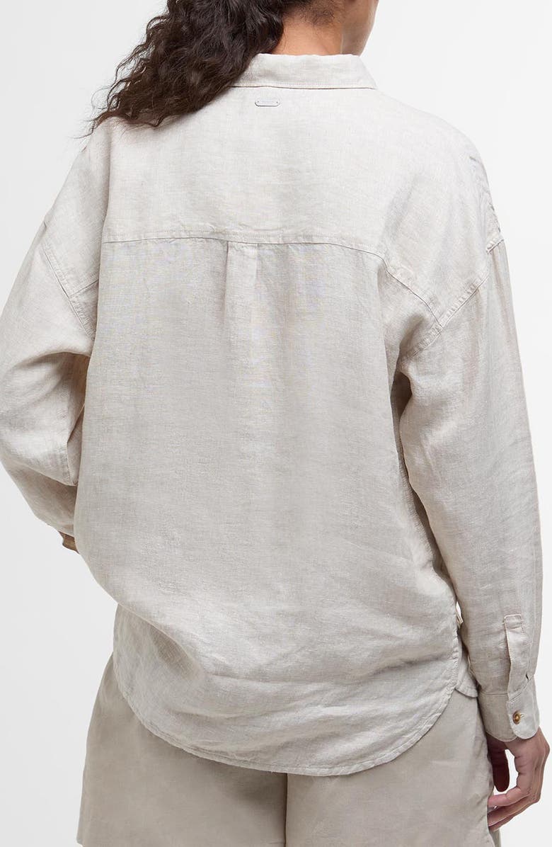 Barbour Hampton Linen Button-Up Shirt, Alternate, color, 