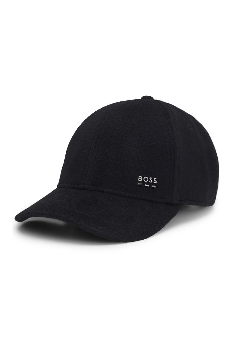 Wool & Silk Baseball Cap, Main, color, BLACK