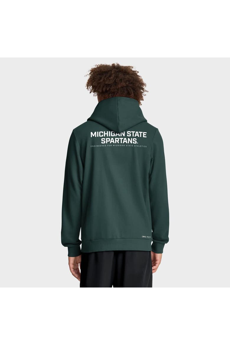 Men's Nike Green Michigan State Spartans 2025 Sideline Standard Issue Dri-FIT Full-Zip Hoodie, Alternate, color, Green