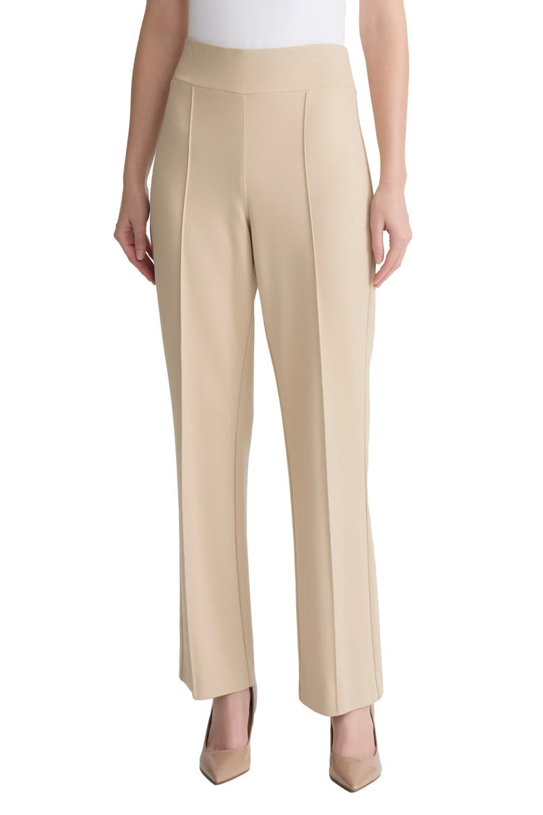 Pintuck Pull-On Straight Leg Ankle Pants, Main, color, JONES KHAKI