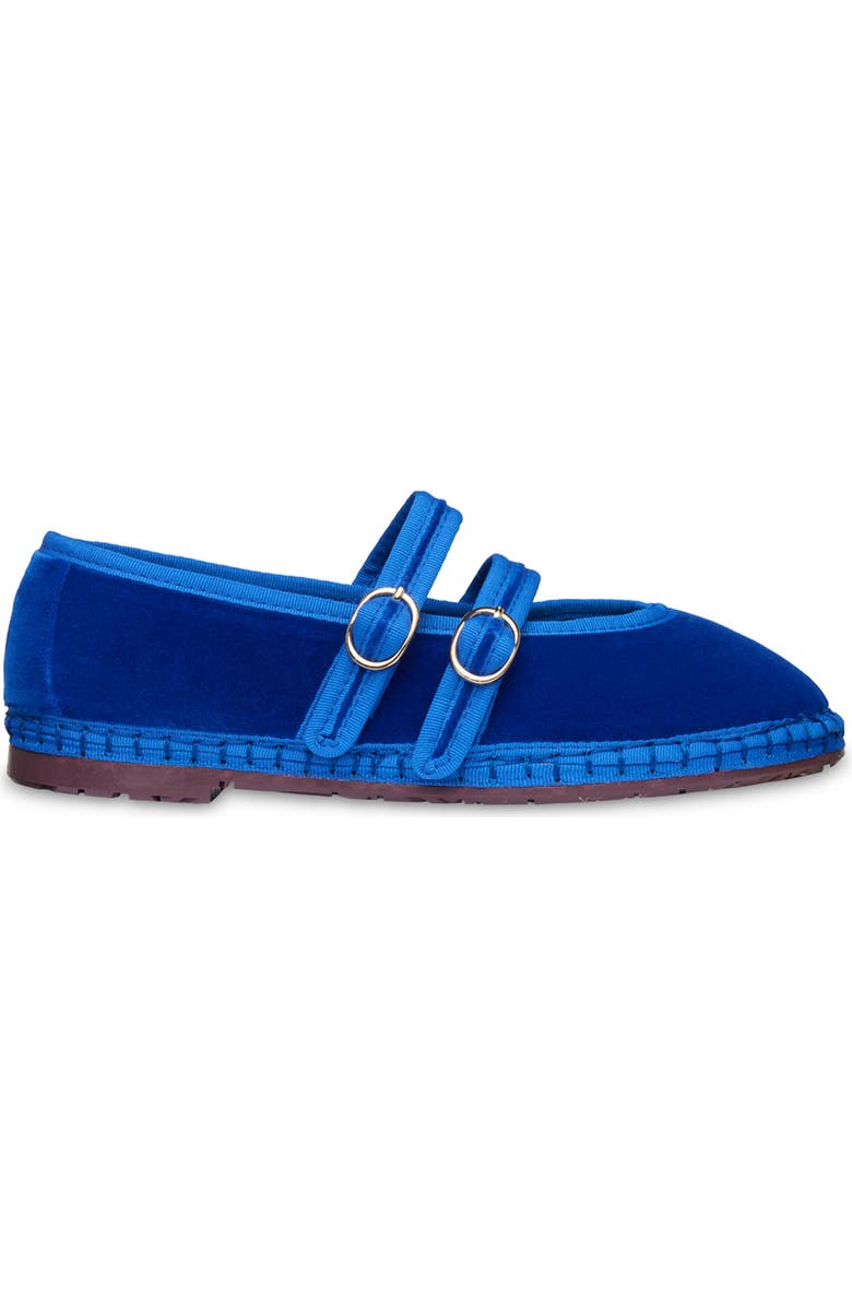 Flabelus Claire Mary Jane Flat, Alternate, color, Navy