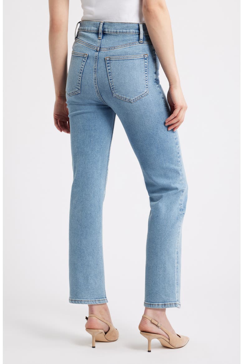 Le Sleek High Waist Ankle Straight Leg Jeans, Alternate, color, RIPPLE