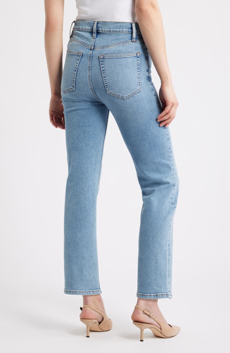 FRAME Le Sleek High Waist Ankle Straight Leg Jeans, Alternate, color, Ripple