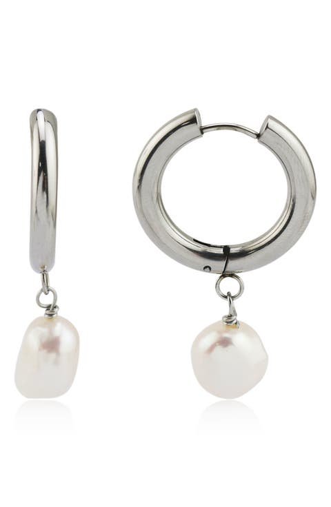Faux Pearl Drop Earrings