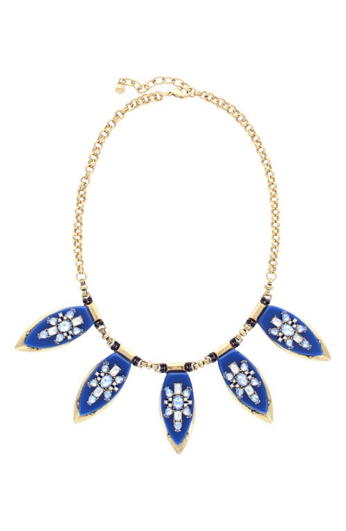 Olivia Welles Kady Crystal Petal Frontal Necklace In Gold