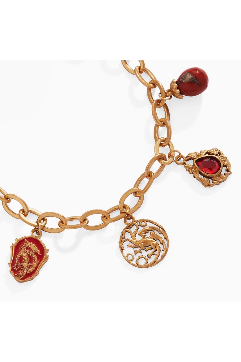 HOUSE OF THE DRAGON Toggle Multi-Charm Bracelet, Alternate, color, Gold