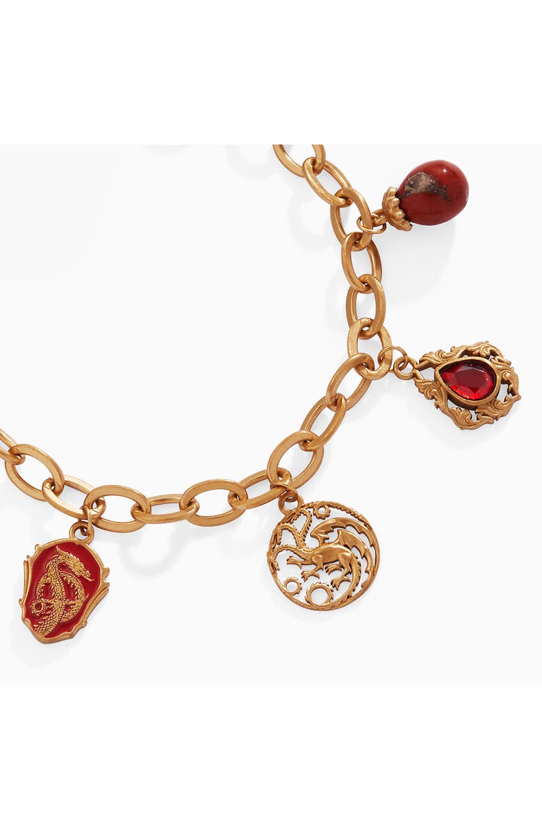 Alex and Ani HOUSE OF THE DRAGON Toggle Multi-Charm Bracelet, Alternate, color, Gold