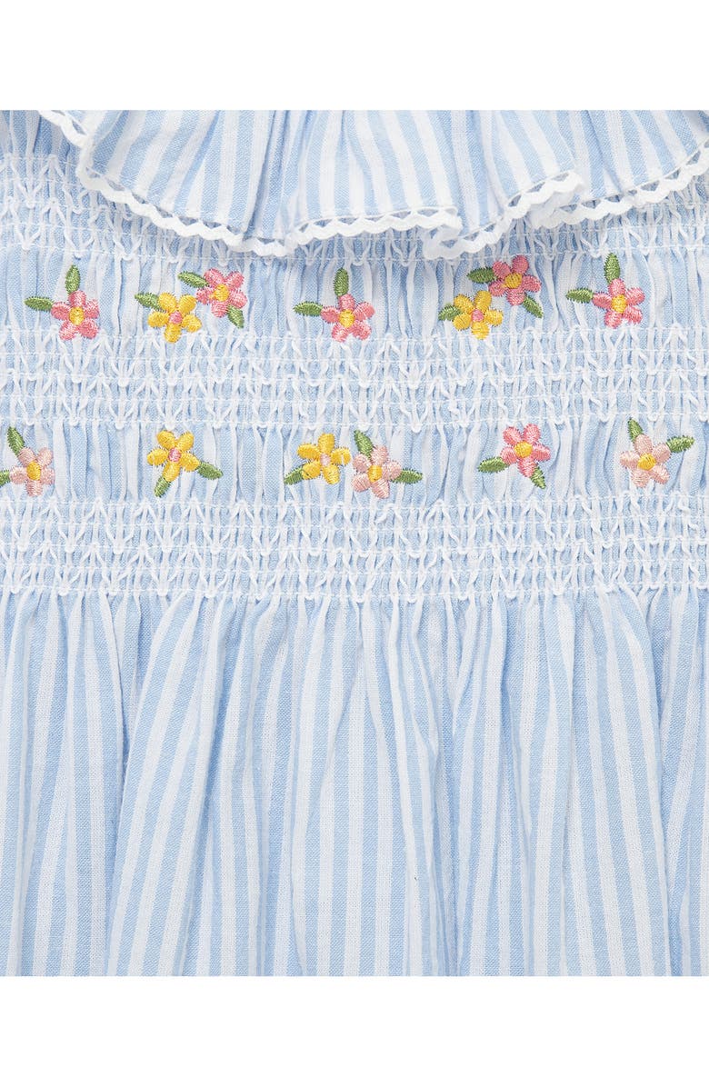 Little Me Floral Smocked Sundress & Bloomers Set, Alternate, color, Blue