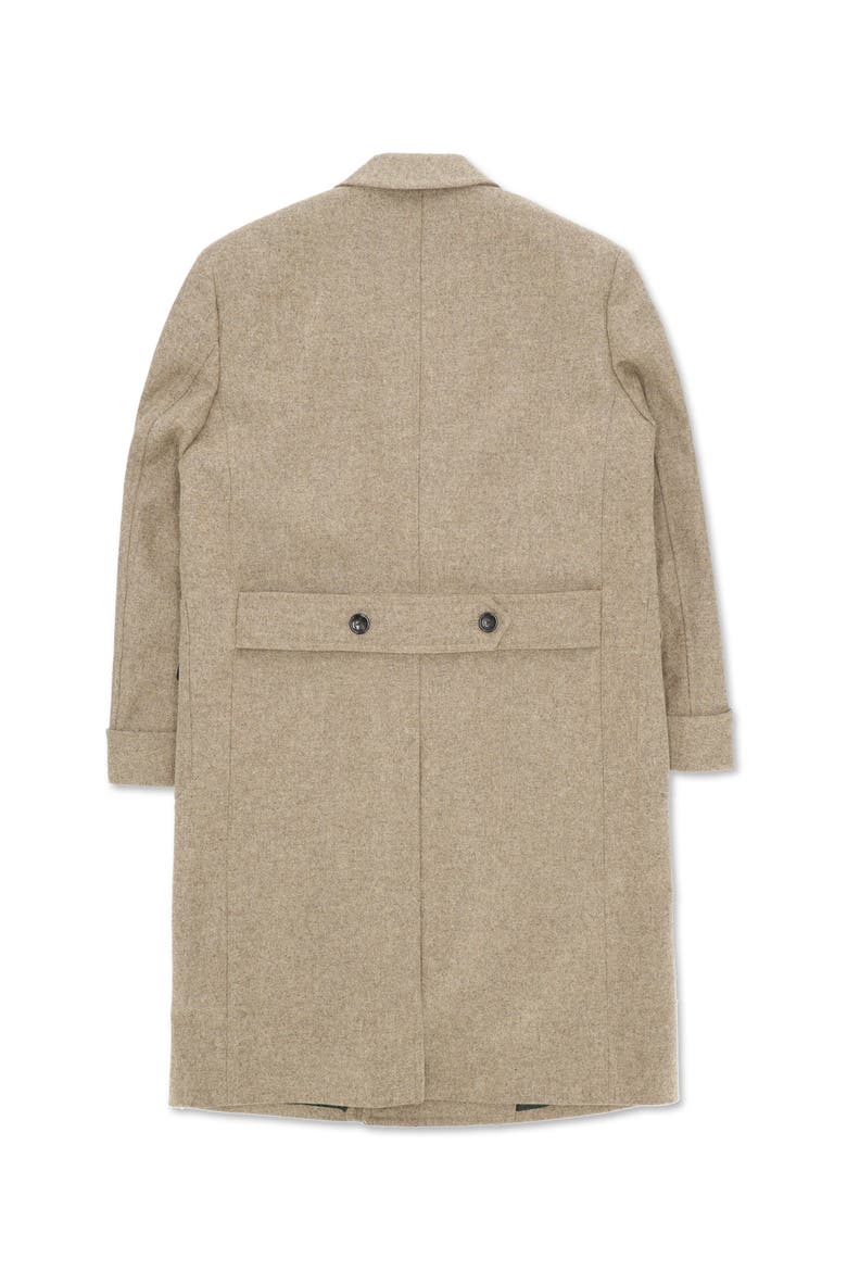 Bogart Breasted Herringbone Coat, Alternate, color, Beige
