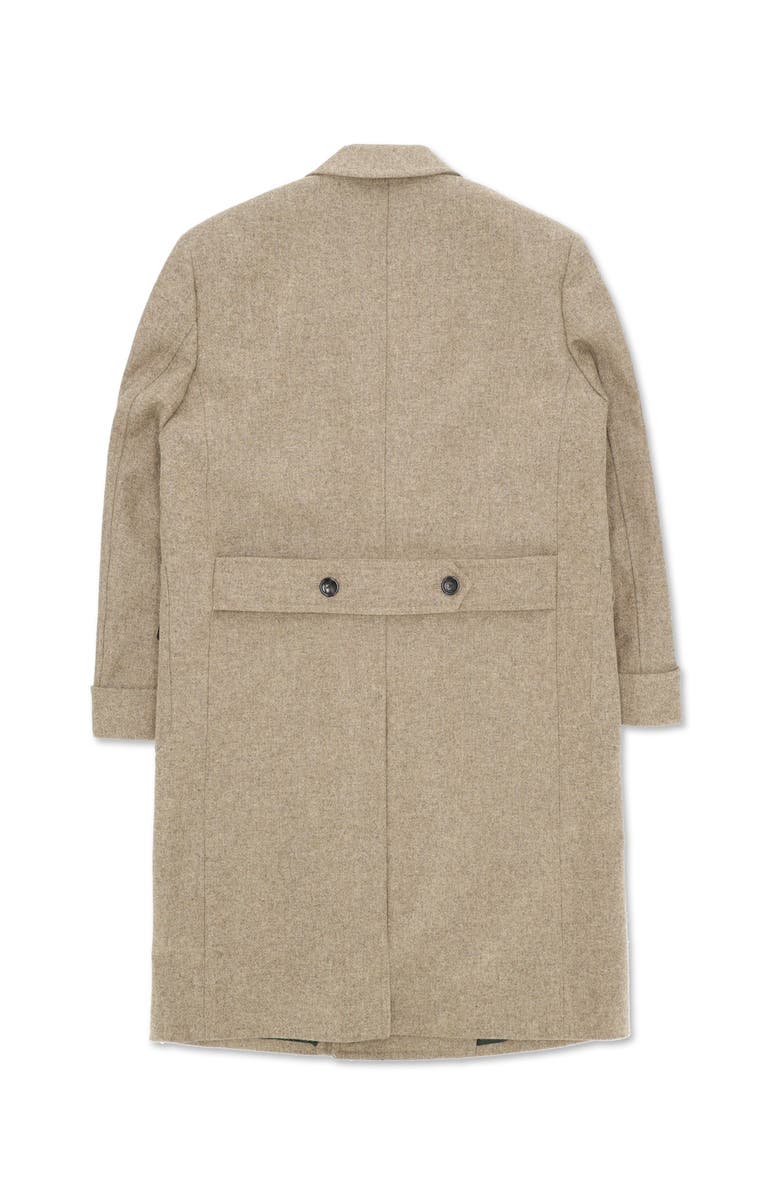 Fortela Bogart Breasted Herringbone Coat, Alternate, color, Beige
