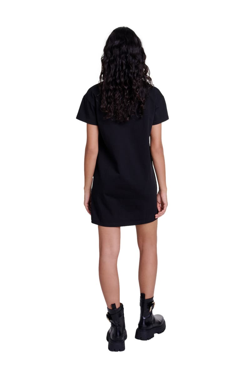 maje Embroidered rhinestone polo dress, Alternate, color, 