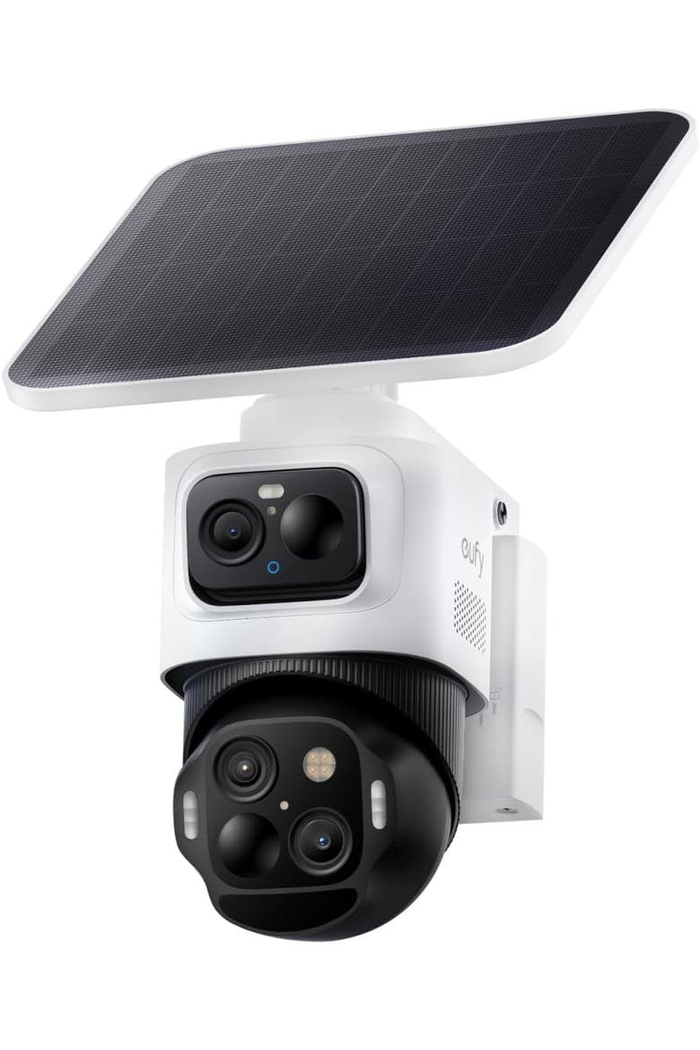 Cam S4 4K solar-powered triple-lens bullet-PTZ wireless outdoor security camera, Main, color, White
