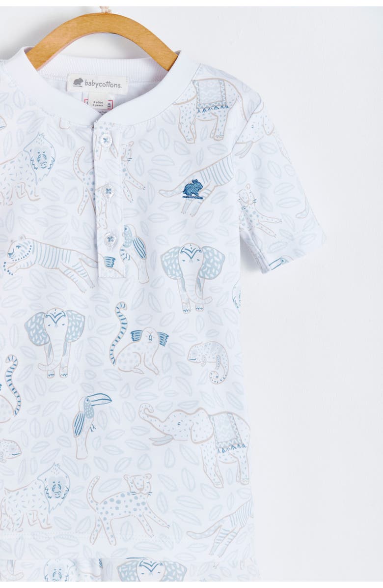 Babycottons Premium Peruvian Pima Cotton Manji Short Tee & Short Pajama Set for Little Kid, Alternate, color, 