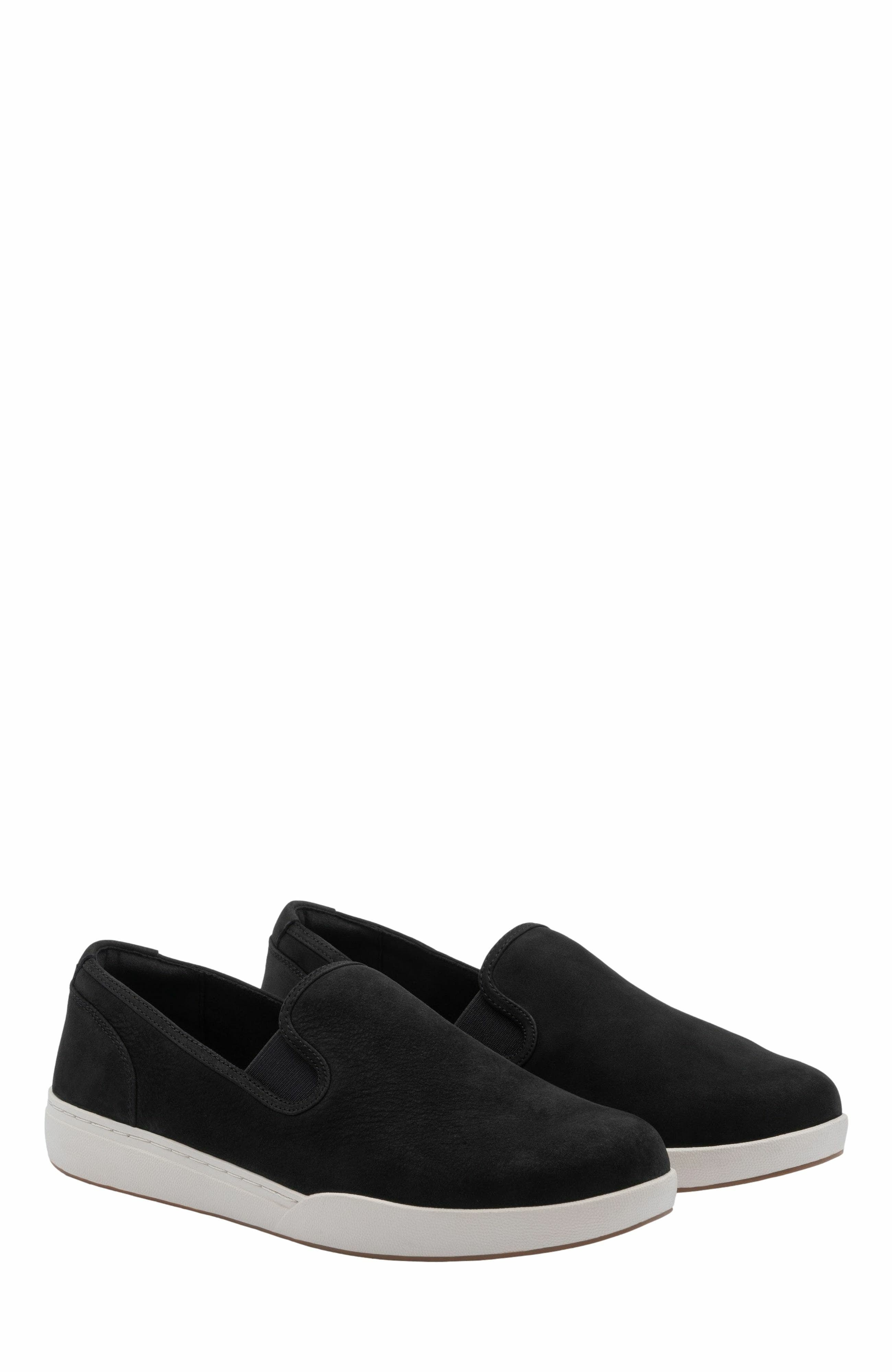 ABEO Encore Slip On Sneaker, Alternate, color, Black Leather - Regular