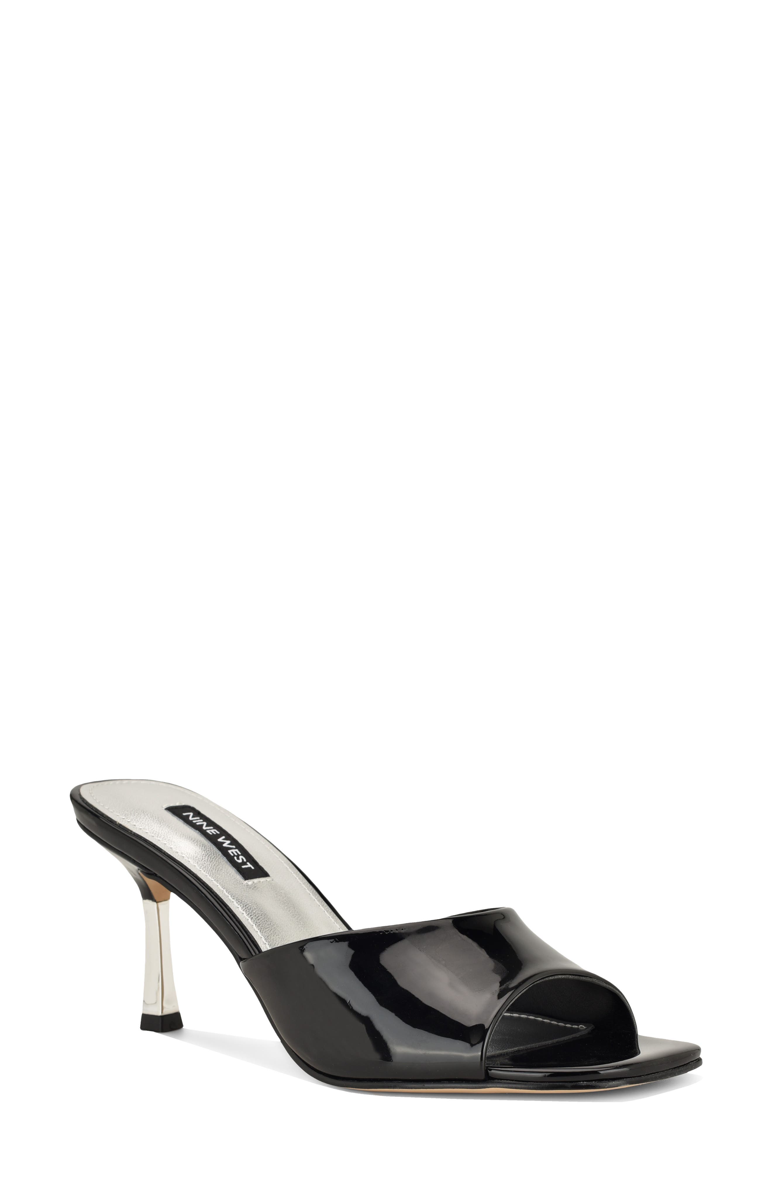 Nine West Lamell Sandal, Main, color, Black