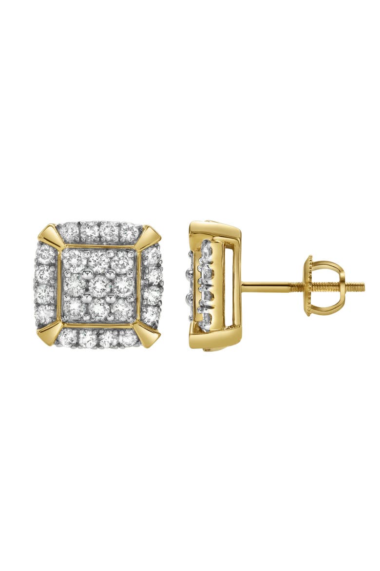 Cuffs 14K Yellow Gold Diamond Stud Earrings - 0.96ct., Alternate, color, 14K Yellow Gold
