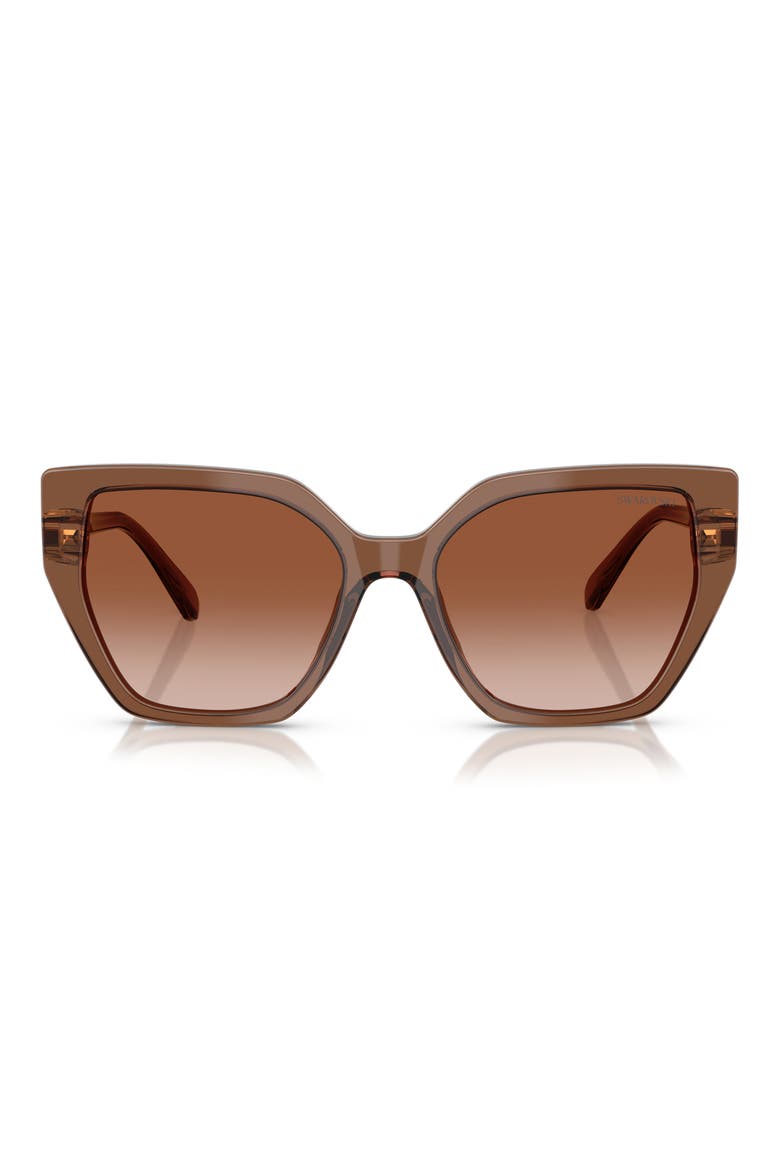 Constella 56mm Polarized Irregular Sunglasses, Main, color, BROWN GRADIENT