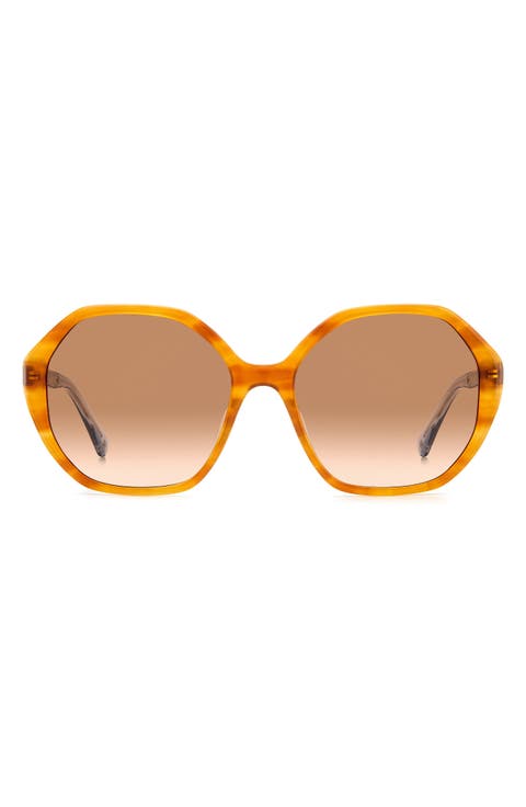 waverly 57mm gradient round sunglasses
