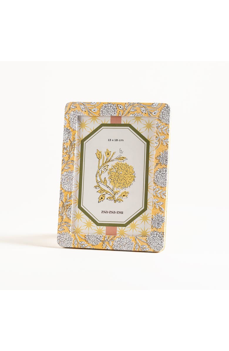 Zsa Zsa Zsu Noida Printed Frame 7X9 In, Main, color, Yellow