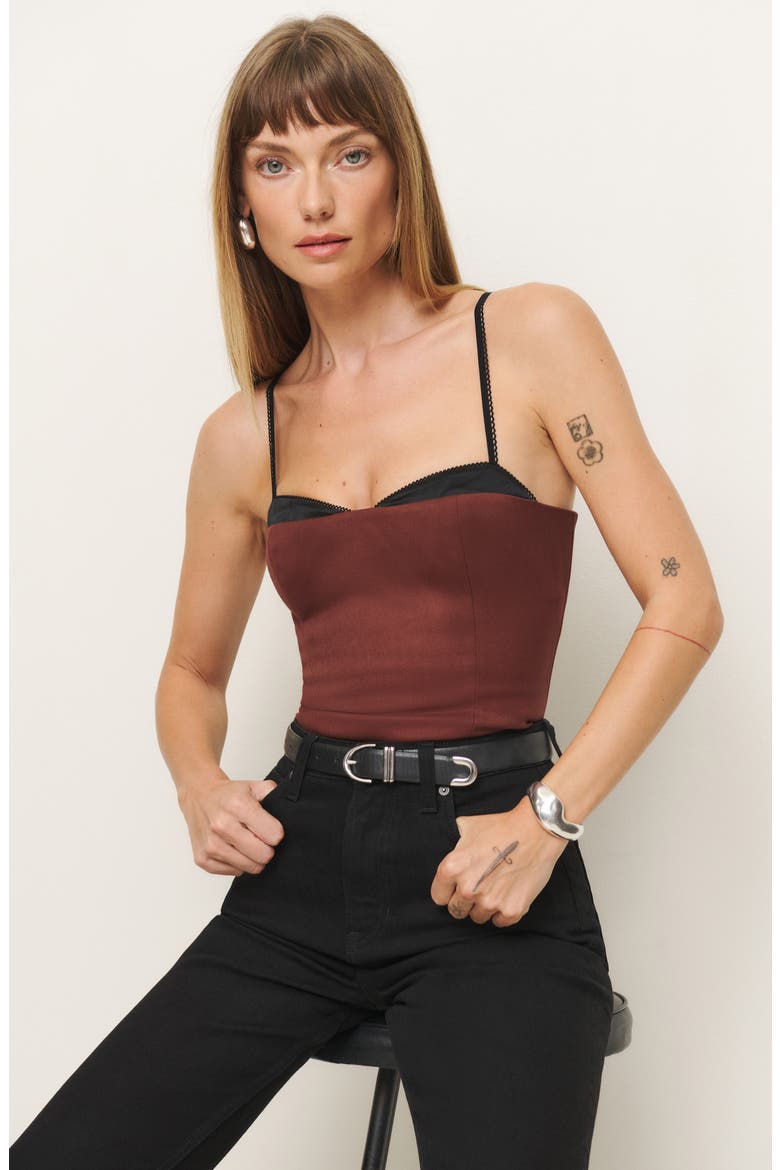 Melanie Lace Trim Crop Camisole, Alternate, color, RED