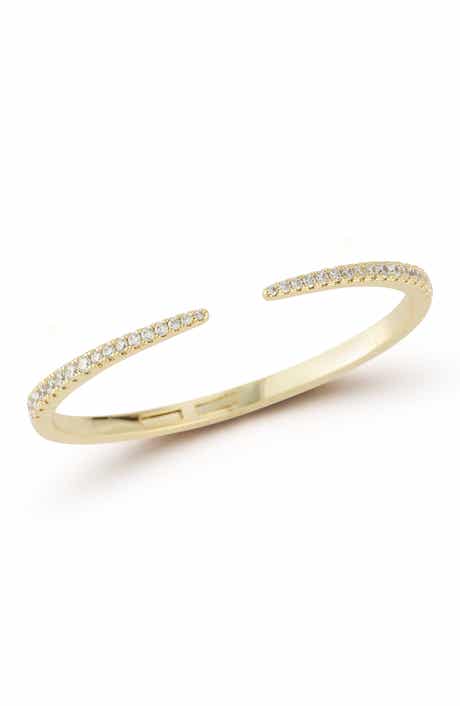 Cubic Zirconia Claw Cuff Bracelet
