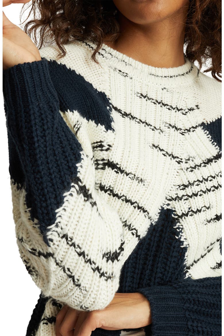Tiffany Animal Pattern Sweater, Alternate, color, NAVY