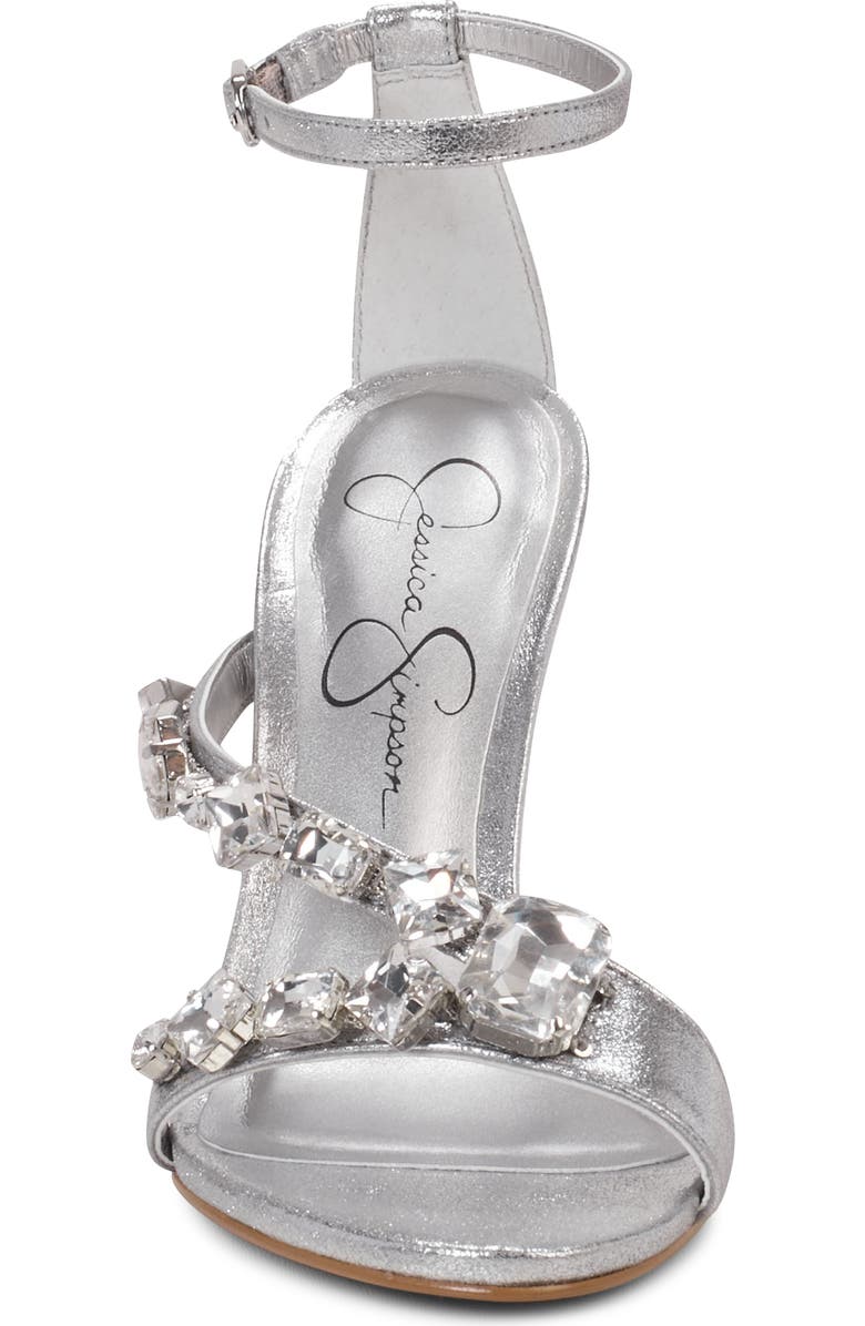 Jessica Simpson Raela Ankle Strap Sandal, Alternate, color, Silver