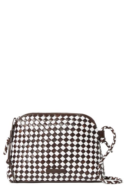 Mallory Woven Leather Crossbody Bag