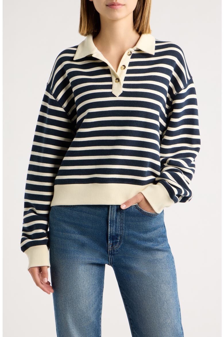 Striped Vintage Terry Polo, Main, color, NIV MULTI