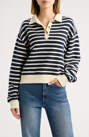 rag & bone Striped Vintage Terry Polo